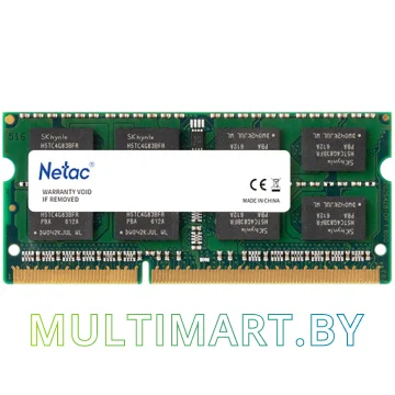 Оперативная память Netac Basic 4GB DDR3 SODIMM PC3-12800 (NTBSD3N16SP-04)